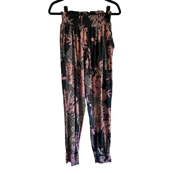 Anthropologie Daily Practice Cool Breeze Pants in Navy/Lilac Size Medium - Picture 3 of 8